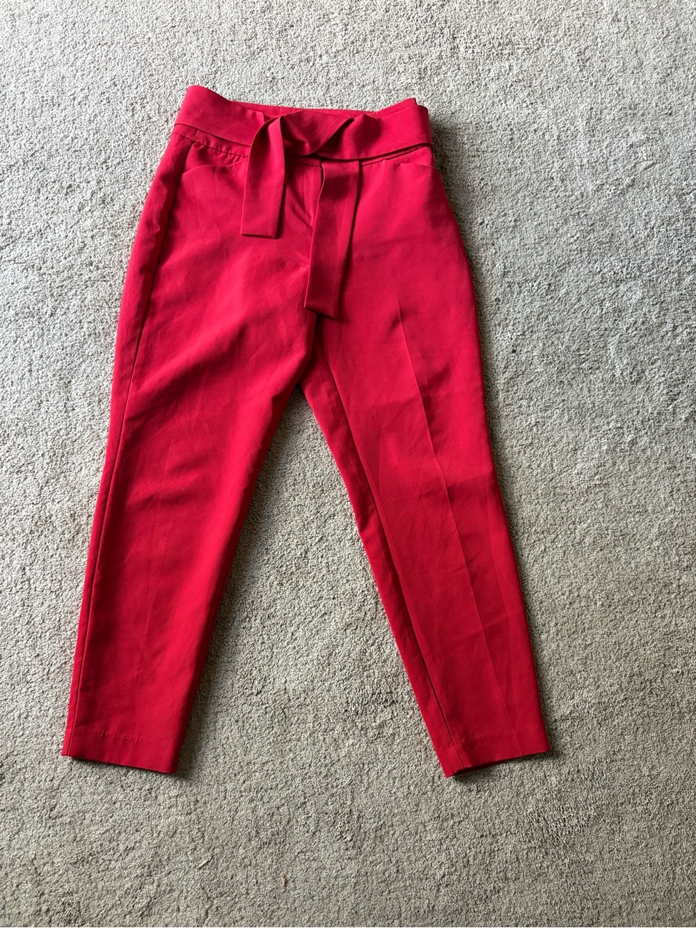 Dynamite Vibrant Red Tie-Waist Pants